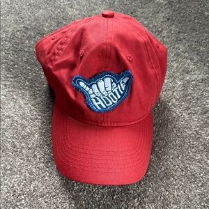 Red and Blue Baseball Cap with Embroidered Logo